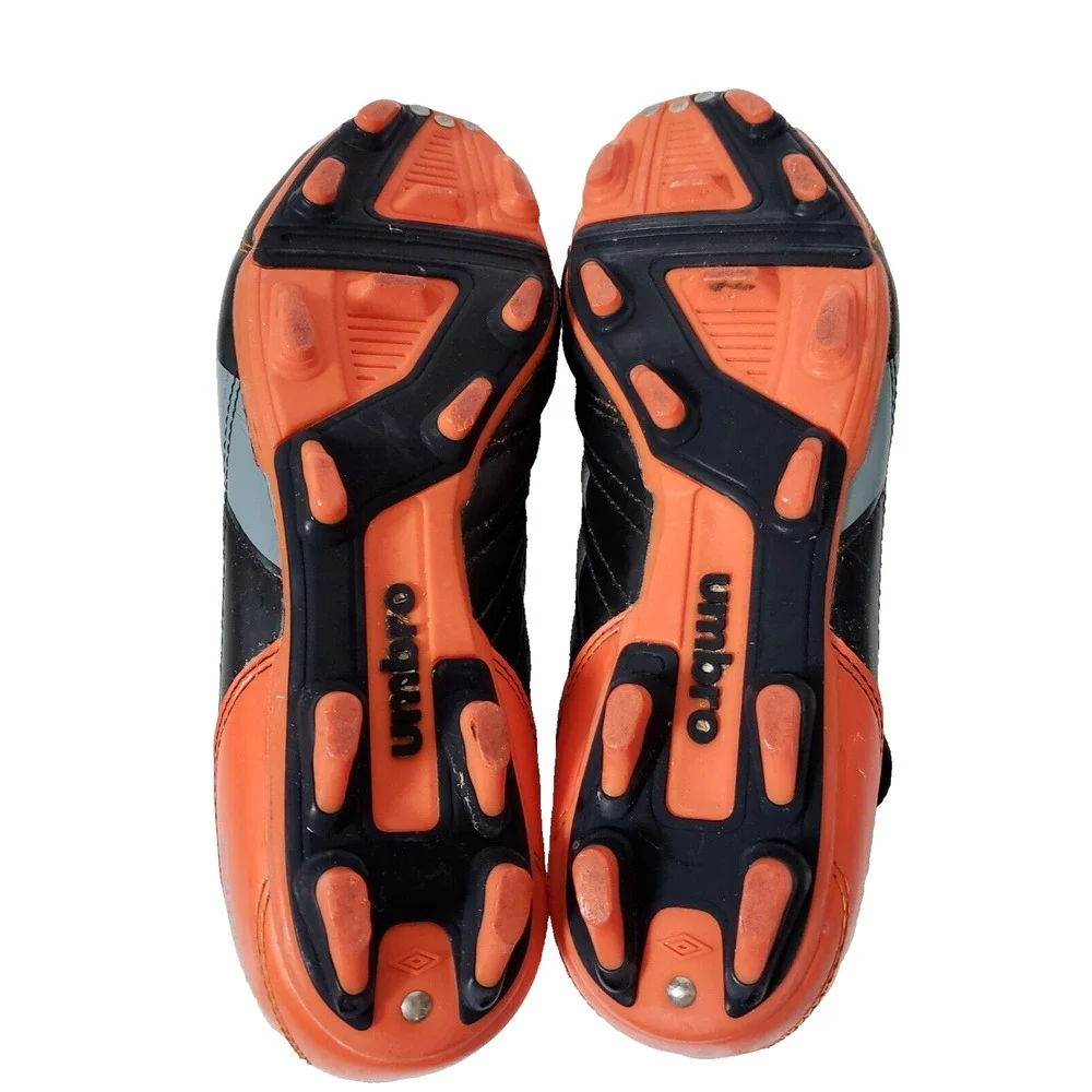 Umbro Soccer Cleats Mens Size 6.5 US Neon Orange Gray Black Sports